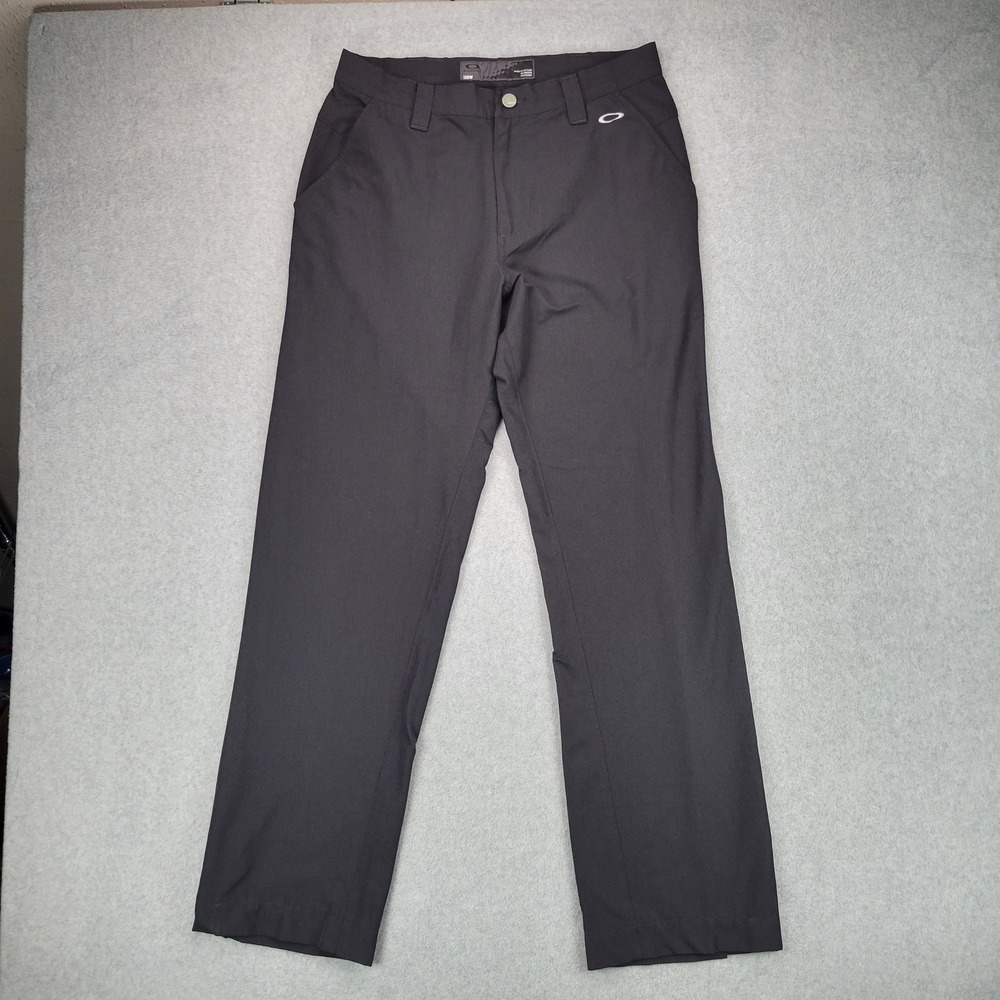 Oakley Technical Golf Pants Mens 30W Black Stretch Nylon‎ Straight Leg